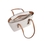 Bolso tote Quinn grande de piel con logotipo VAINILLA/ACORN